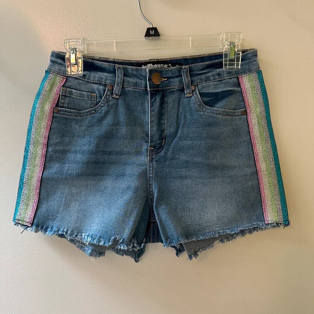 Dollhouse high-waisted denim shorts